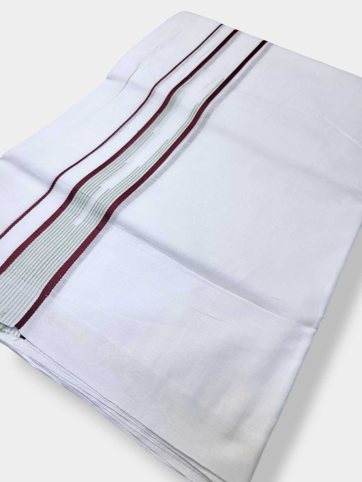 Pure White Cotton Men's Double Dhoti