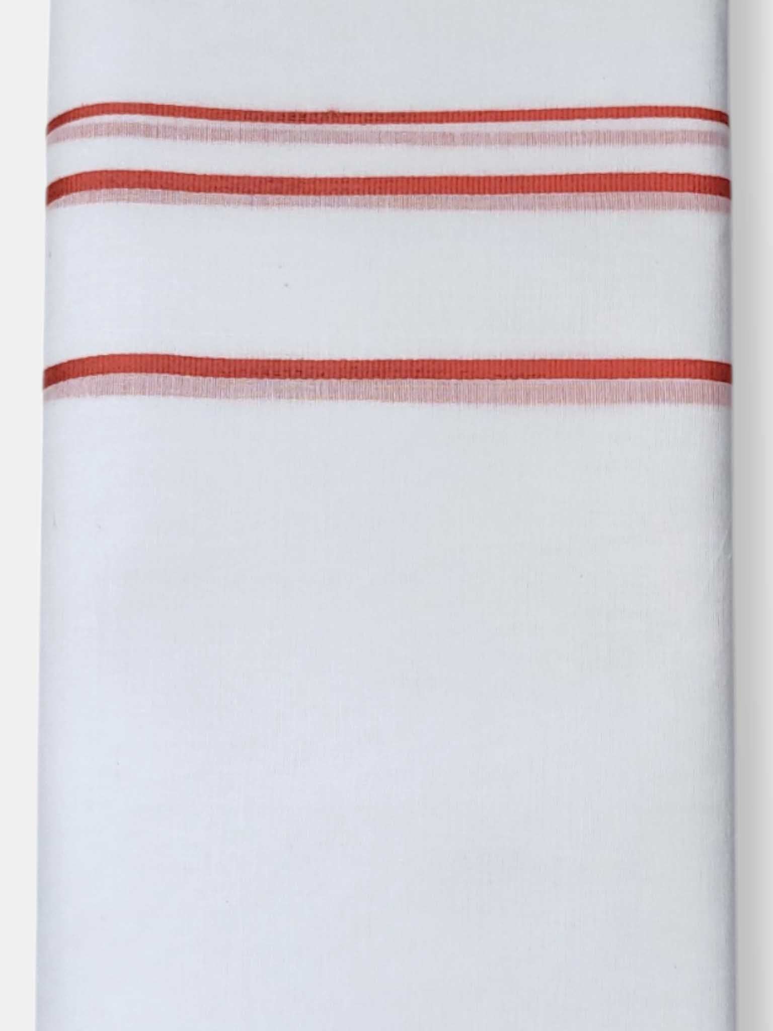 Pure White Cotton Men's Double Dhoti
