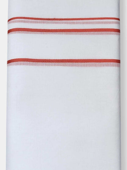 Pure White Cotton Men's Double Dhoti