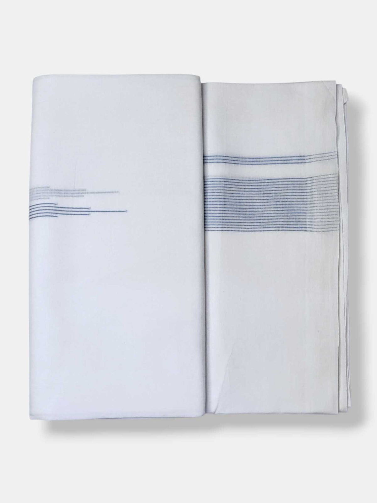 Pure White Cotton Men's Double Dhoti