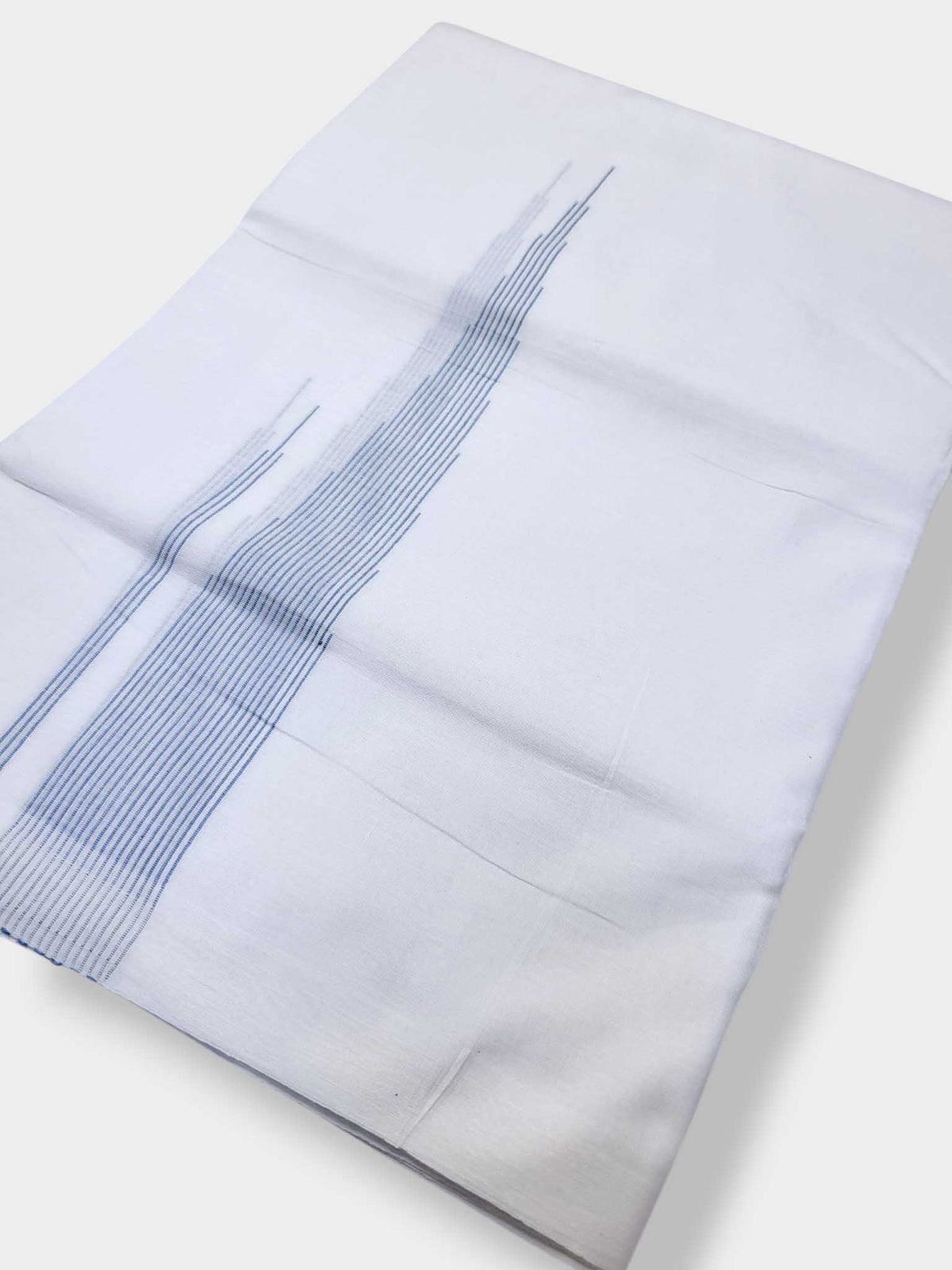 Pure White Cotton Men's Double Dhoti