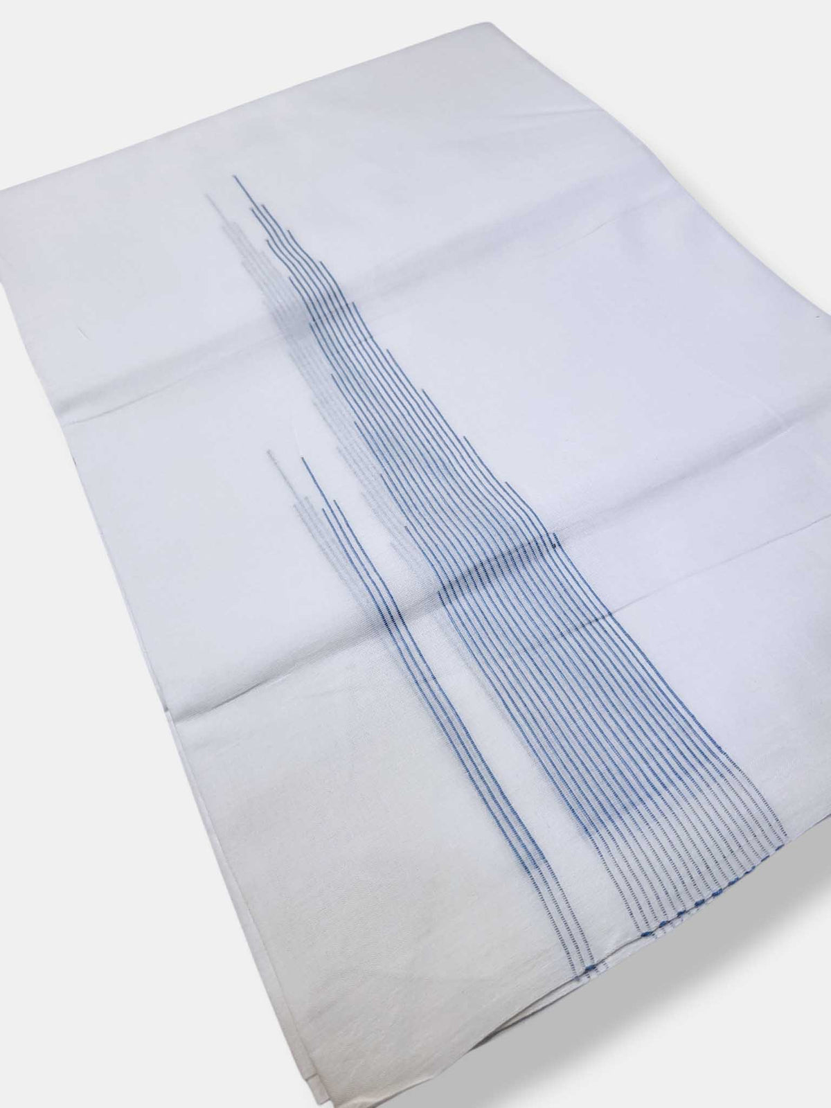 Pure White Cotton Men's Double Dhoti