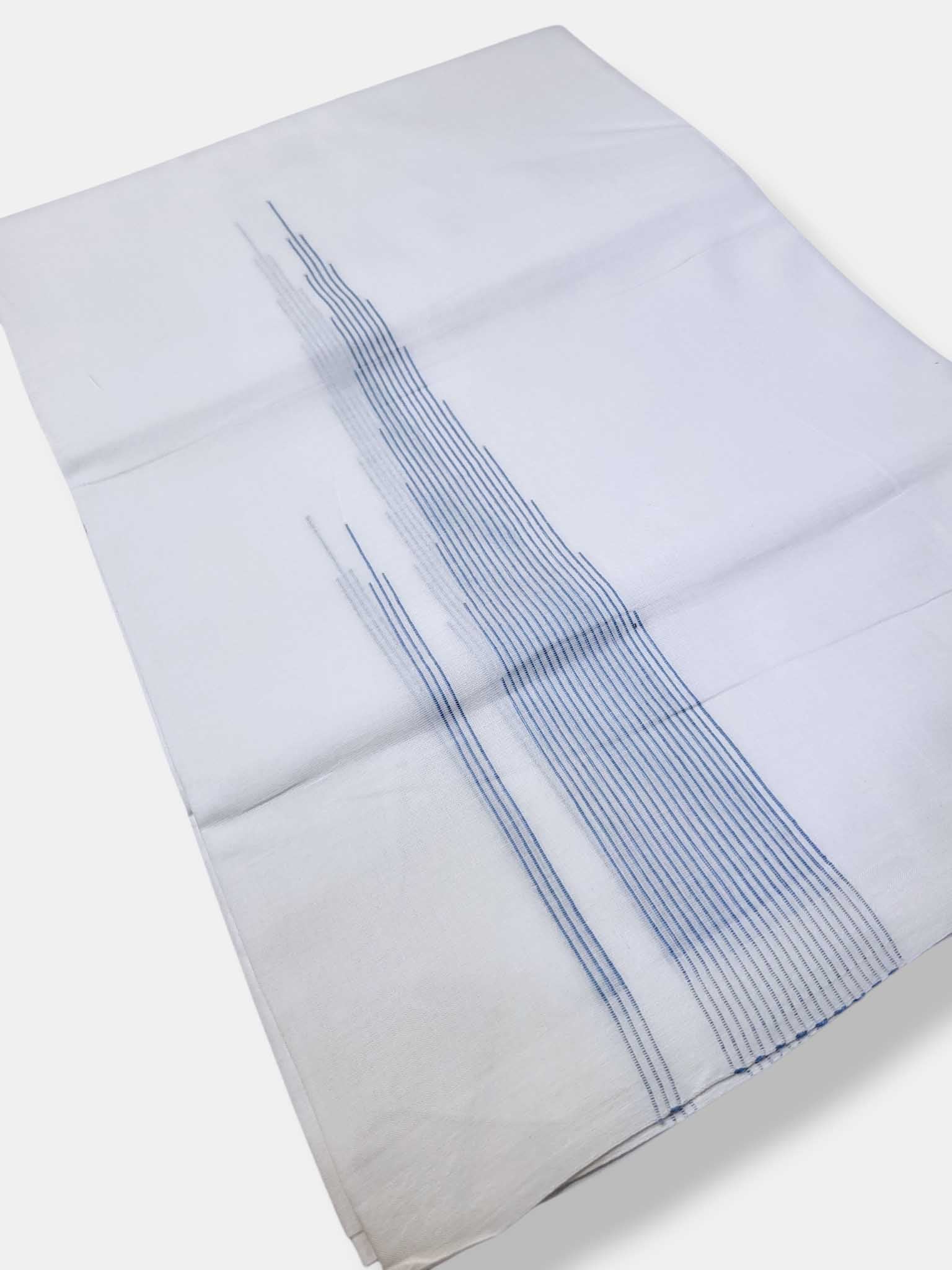 Pure White Cotton Men's Double Dhoti