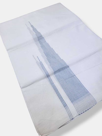 Pure White Cotton Men's Double Dhoti