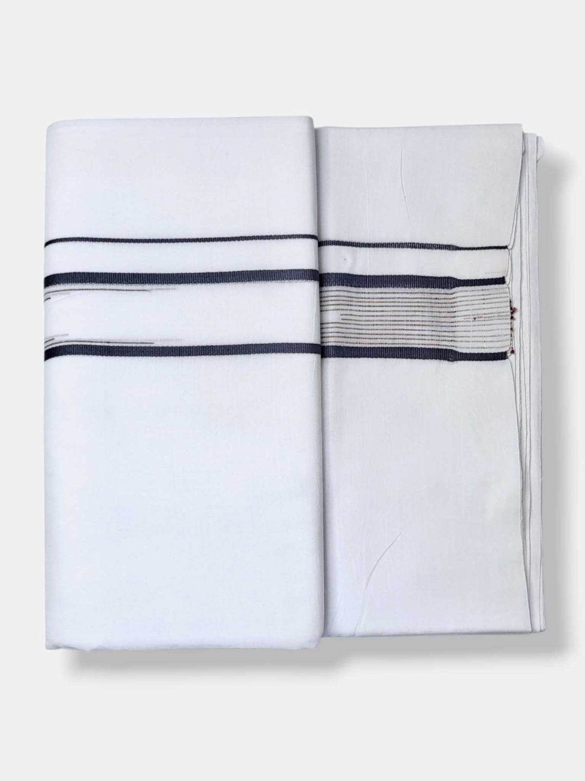 Pure White Cotton Men's Double Dhoti
