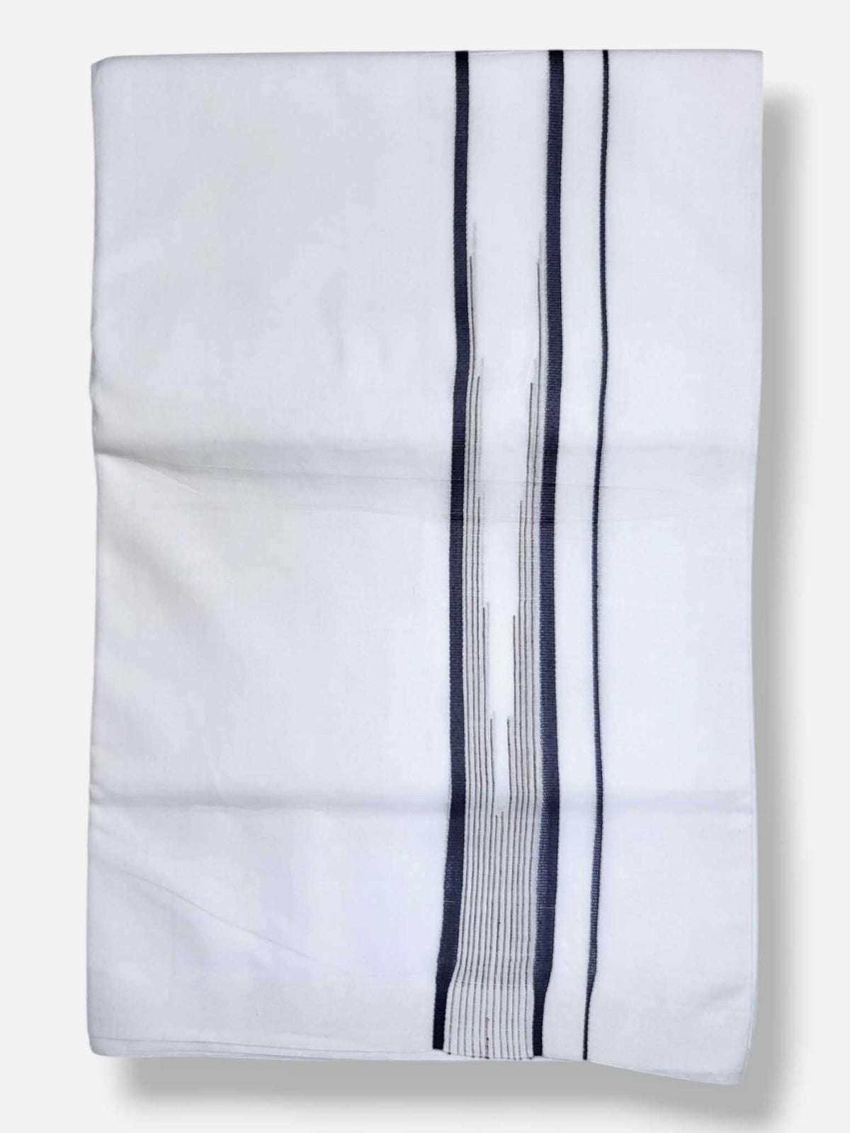 Pure White Cotton Men's Double Dhoti