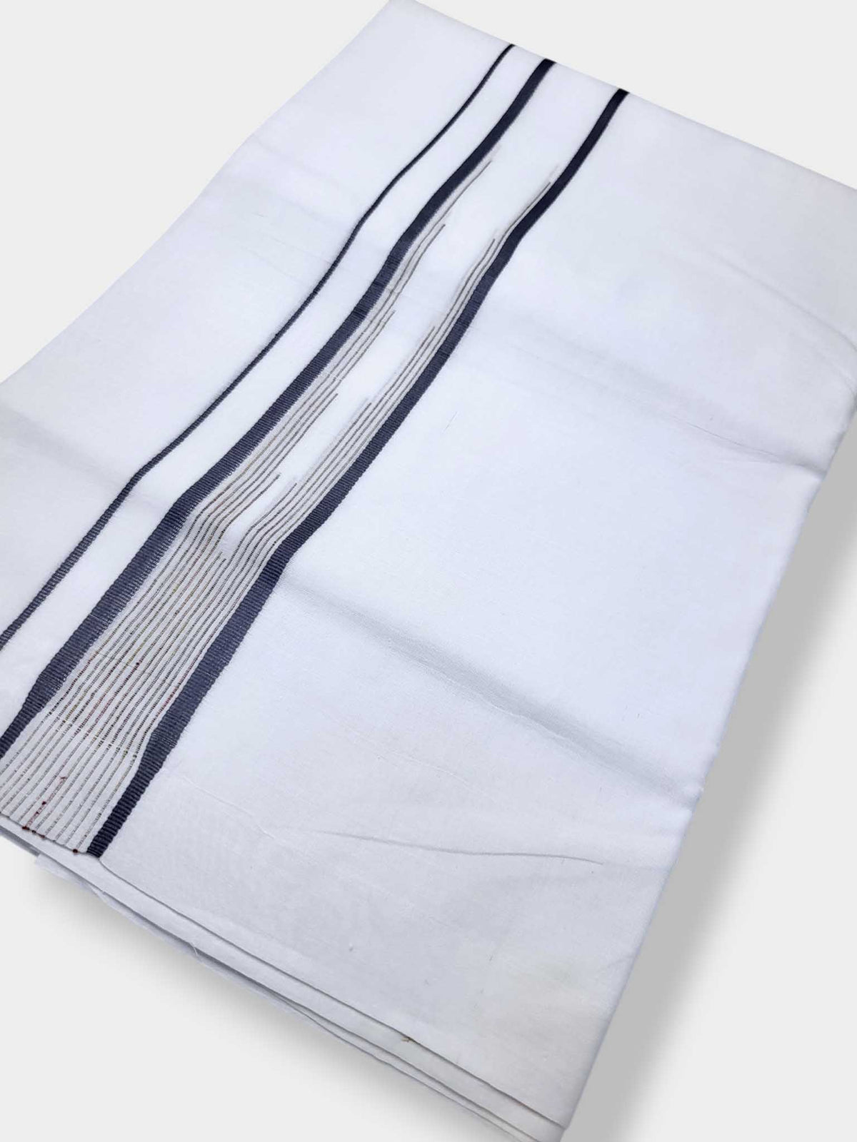 Pure White Cotton Men's Double Dhoti