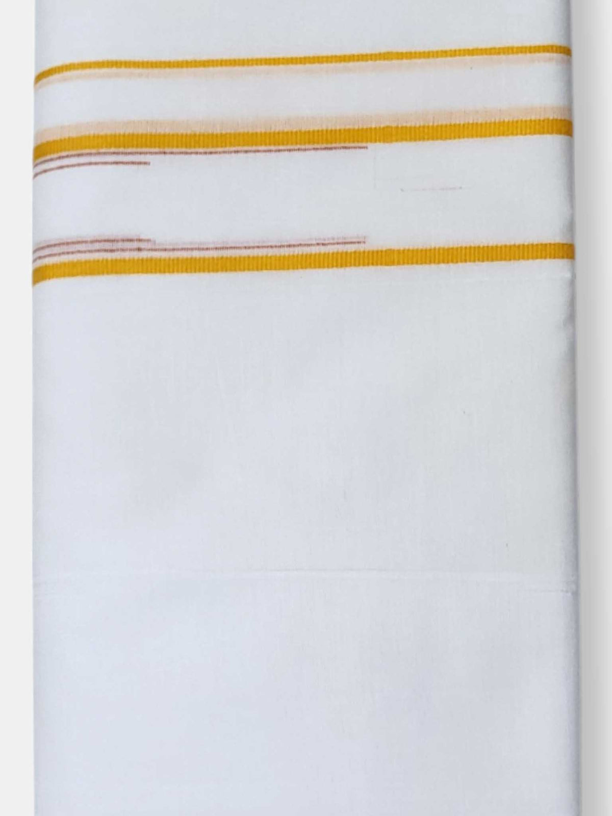Pure White Cotton Men's Double Dhoti