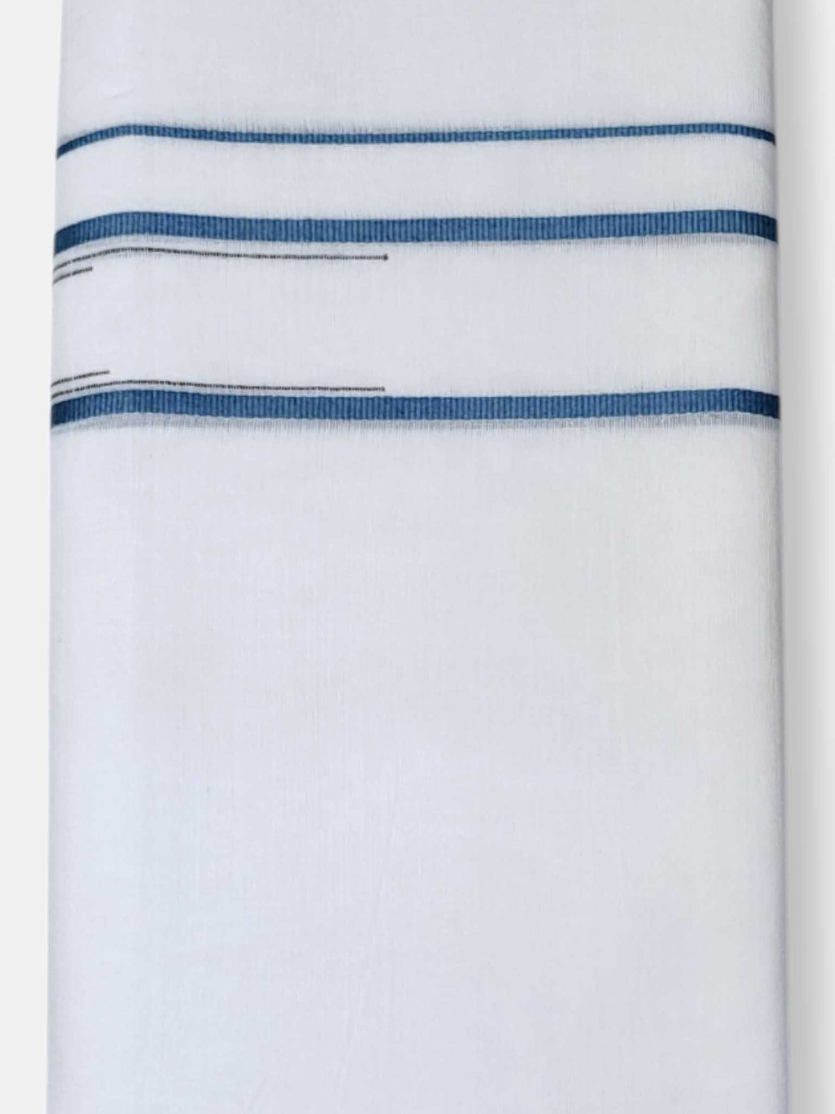 Pure White Cotton Men's Double Dhoti