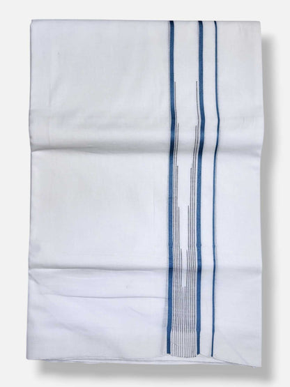 Pure White Cotton Men's Double Dhoti