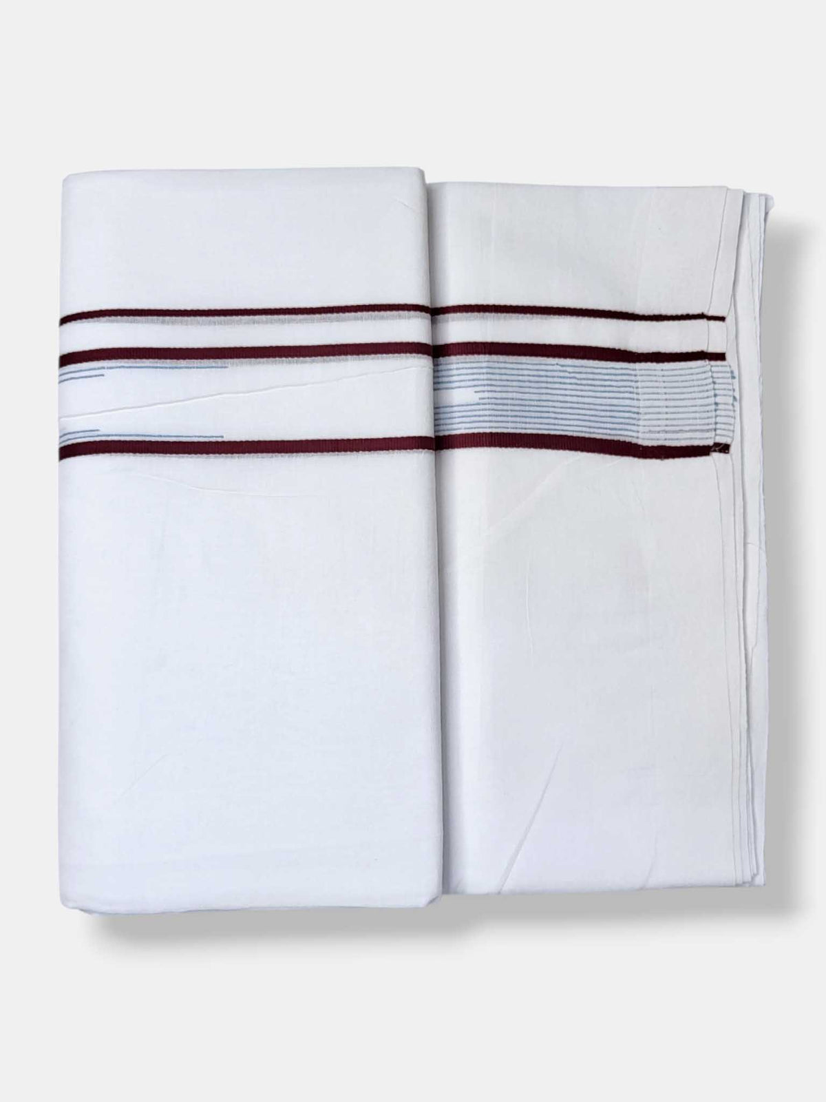 Pure White Cotton Men's Double Dhoti