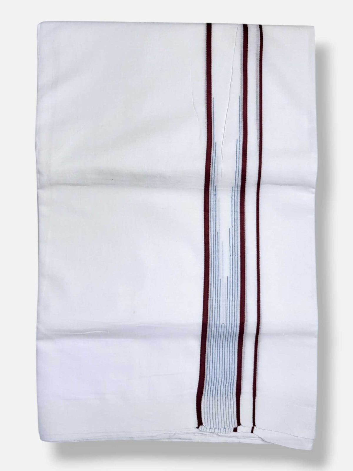 Pure White Cotton Men's Double Dhoti