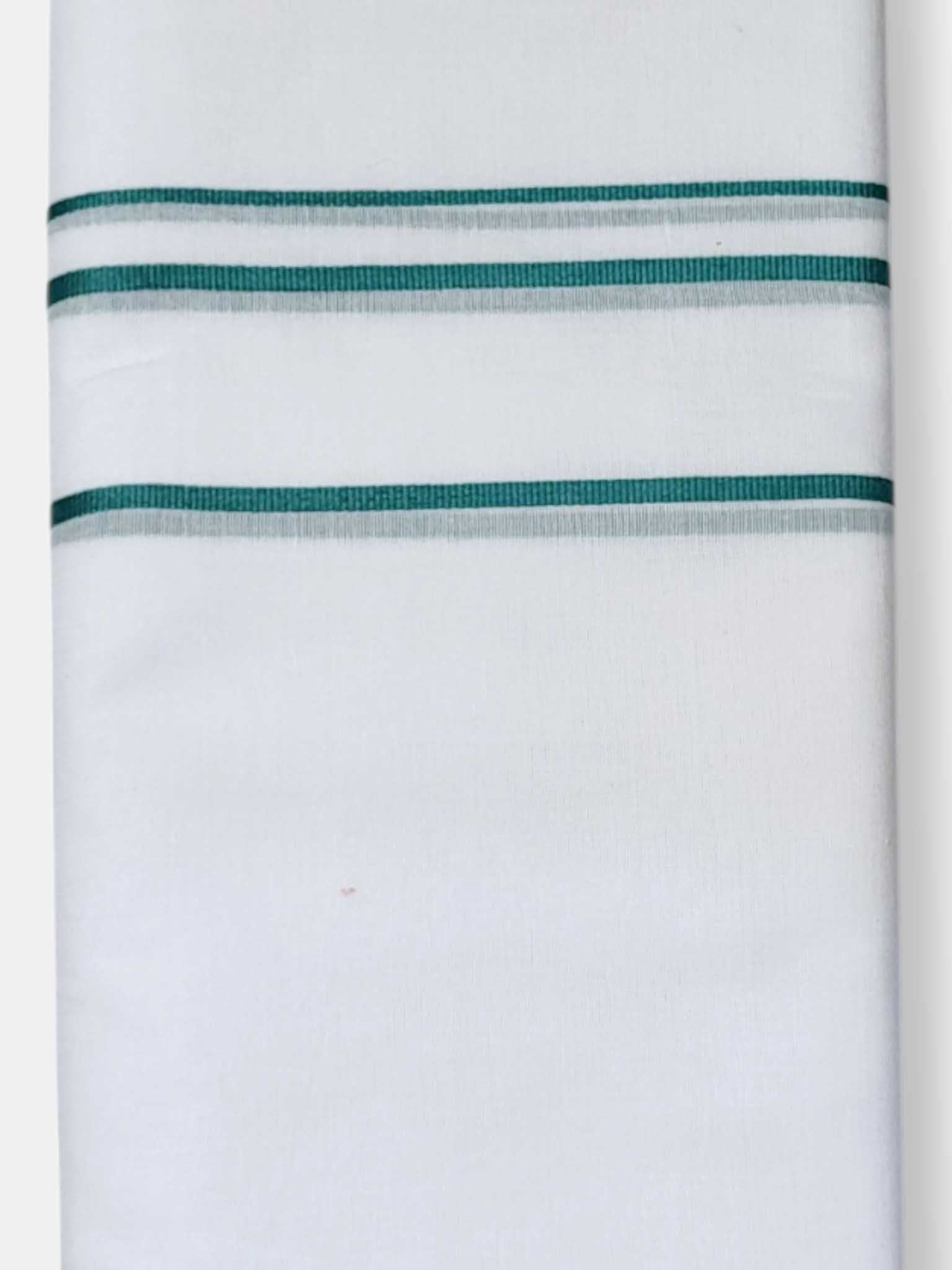 Pure White Cotton Men's Double Dhoti