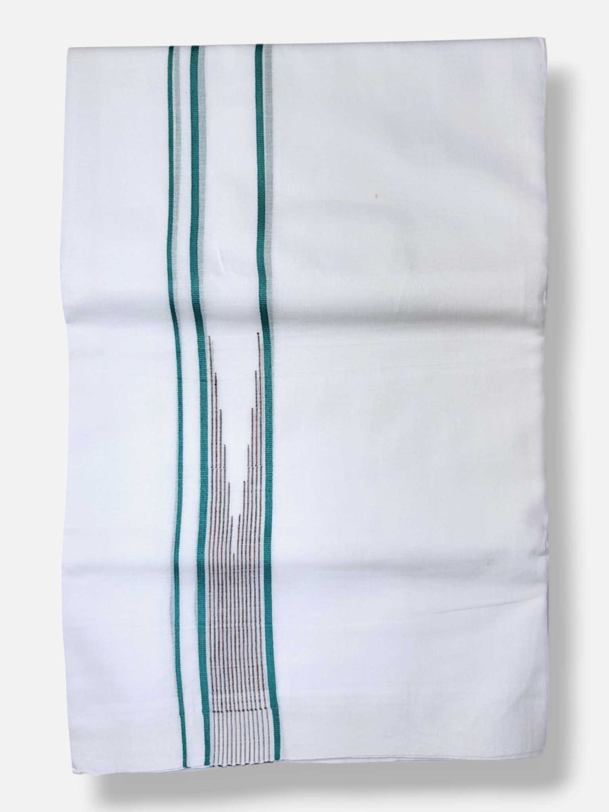 Pure White Cotton Men's Double Dhoti