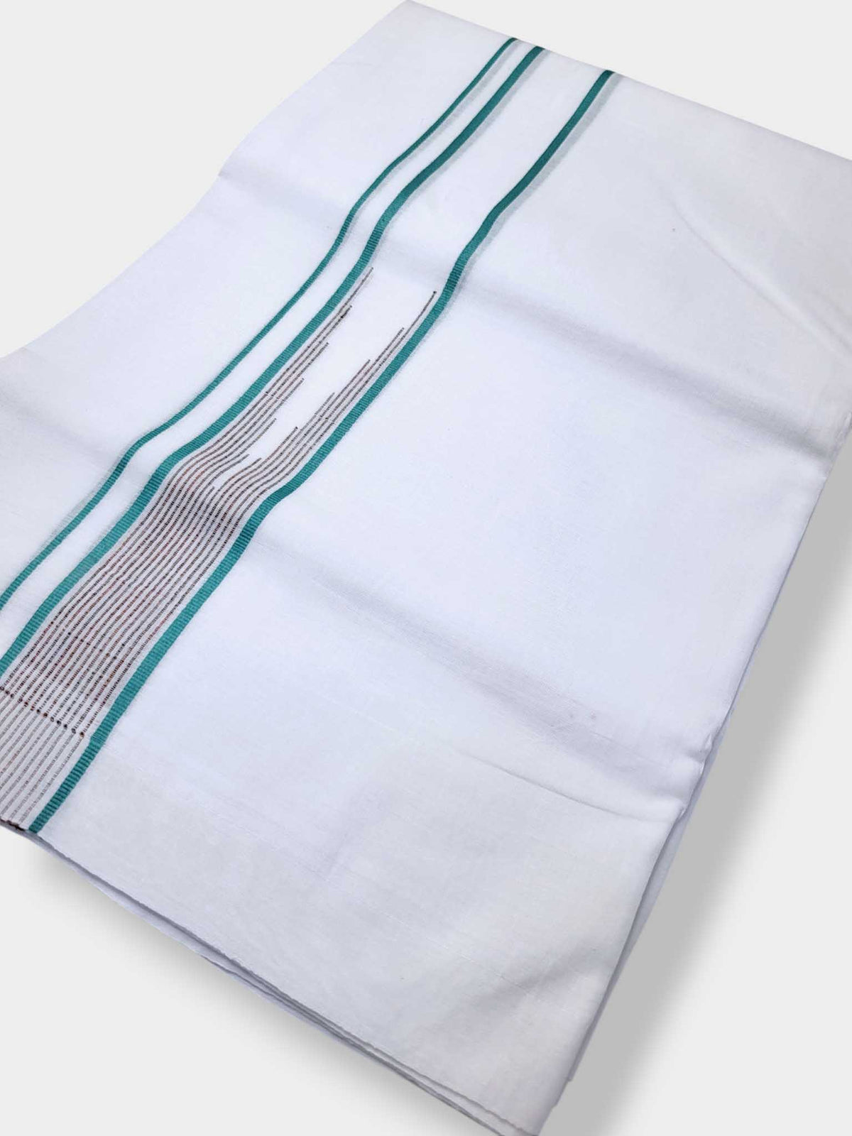 Pure White Cotton Men's Double Dhoti