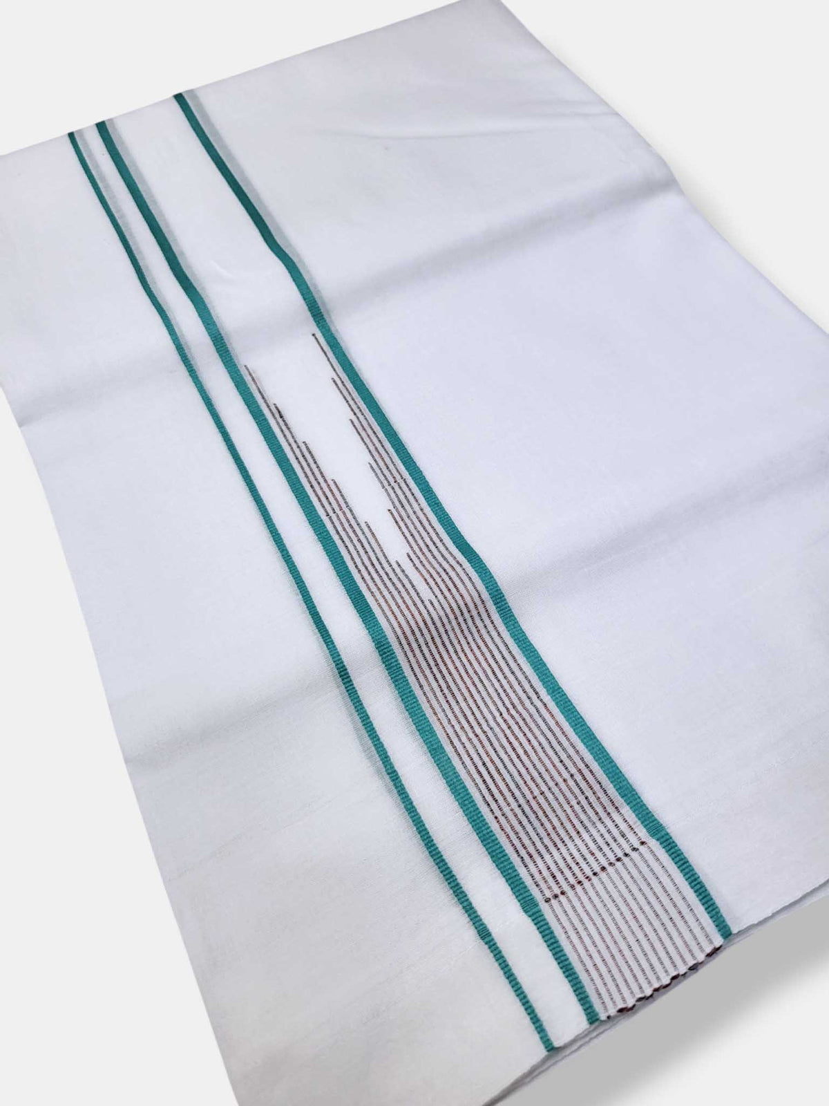 Pure White Cotton Men's Double Dhoti