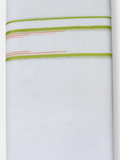 Pure White Cotton Men's Double Dhoti