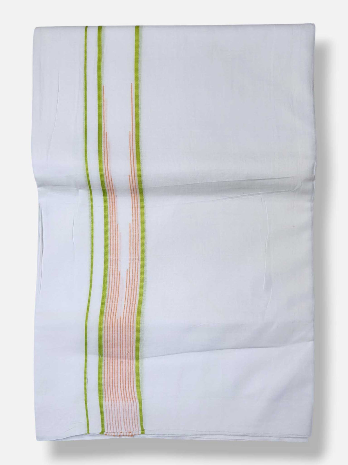 Pure White Cotton Men's Double Dhoti