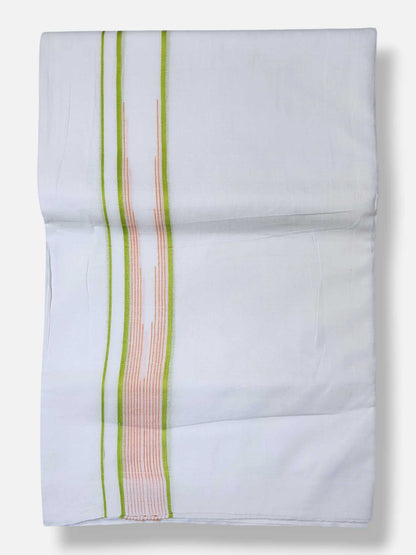 Pure White Cotton Men's Double Dhoti