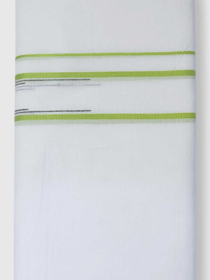 Pure White Cotton Men's Double Dhoti