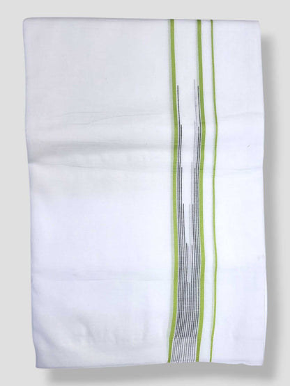 Pure White Cotton Men's Double Dhoti
