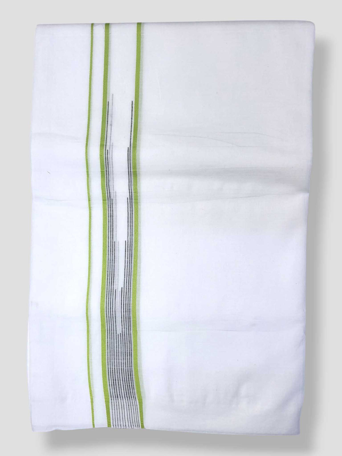 Pure White Cotton Men's Double Dhoti