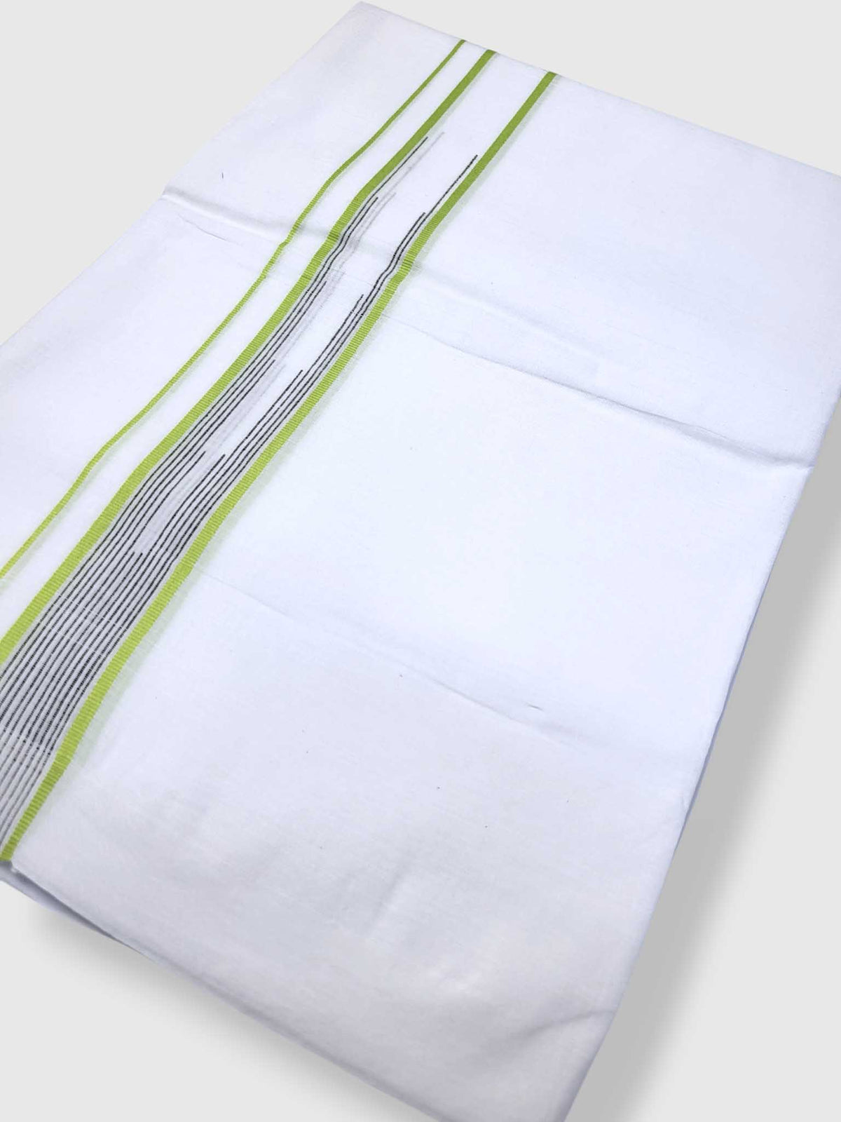Pure White Cotton Men's Double Dhoti