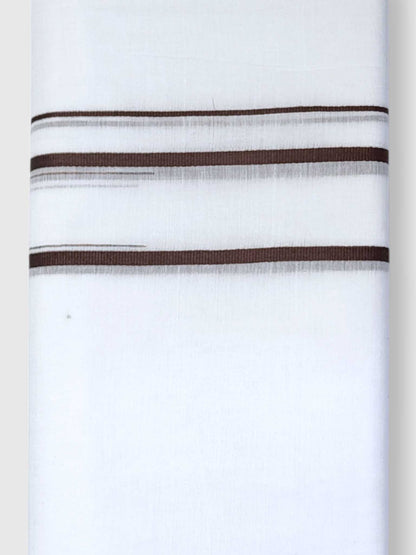 Pure White Cotton Men's Double Dhoti