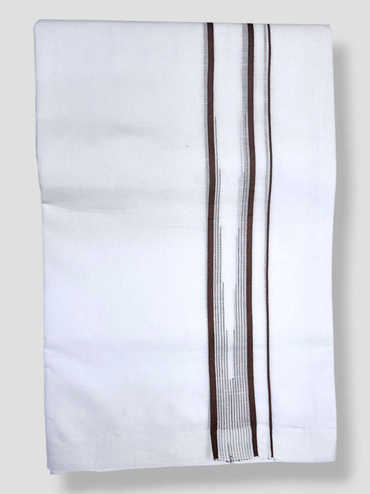 Pure White Cotton Men's Double Dhoti