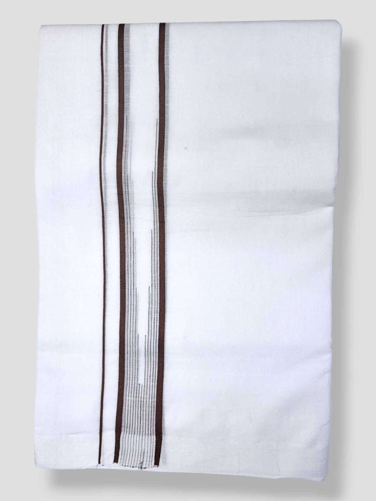 Pure White Cotton Men's Double Dhoti