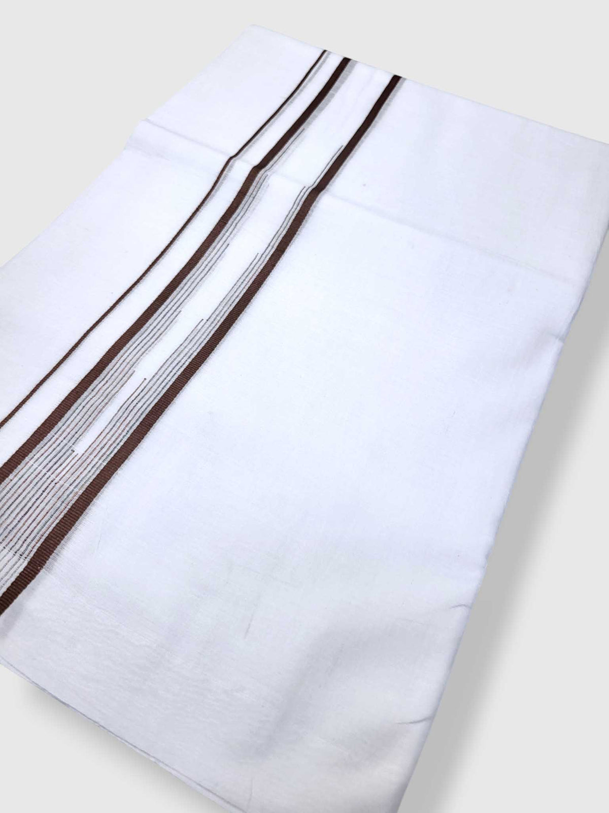 Pure White Cotton Men's Double Dhoti