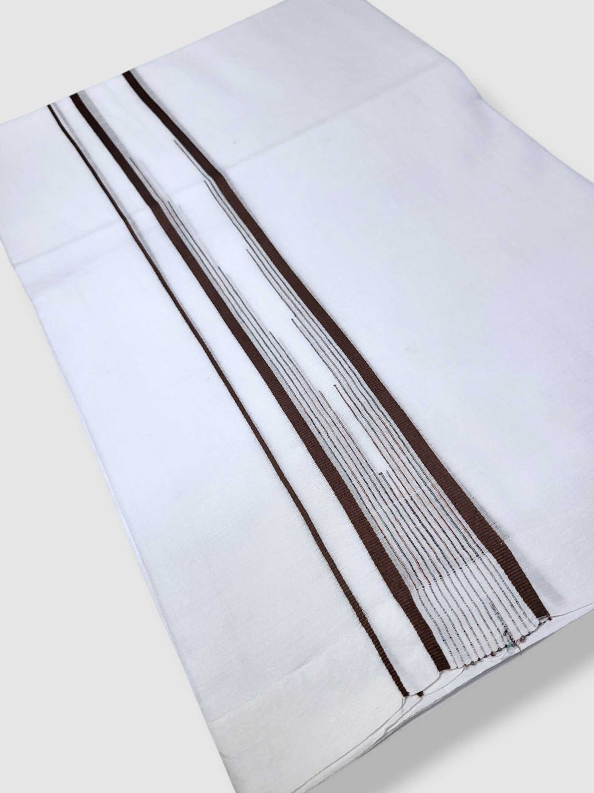Pure White Cotton Men's Double Dhoti