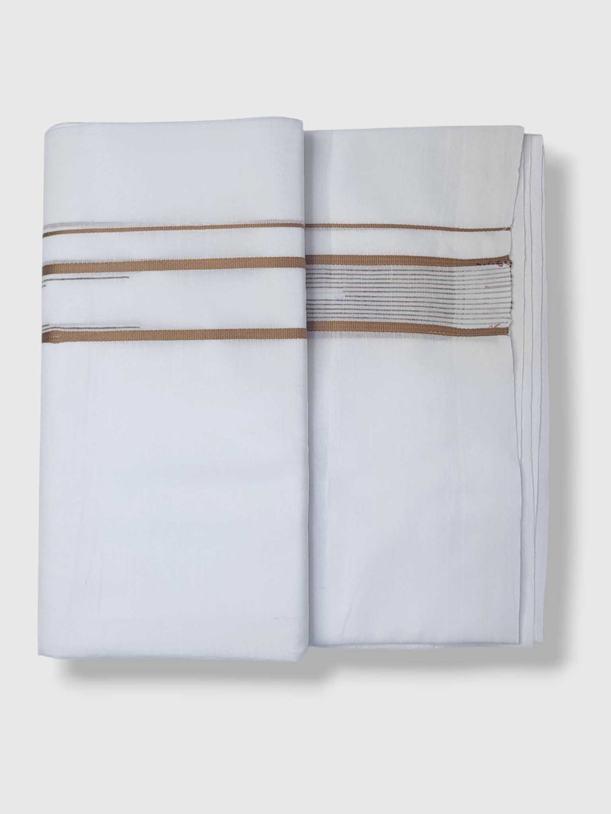 Pure White Cotton Men's Double Dhoti