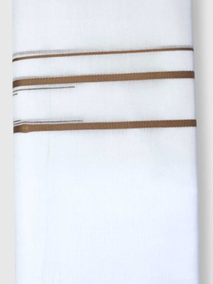 Pure White Cotton Men's Double Dhoti