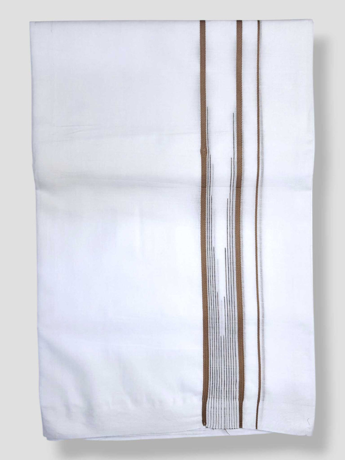 Pure White Cotton Men's Double Dhoti