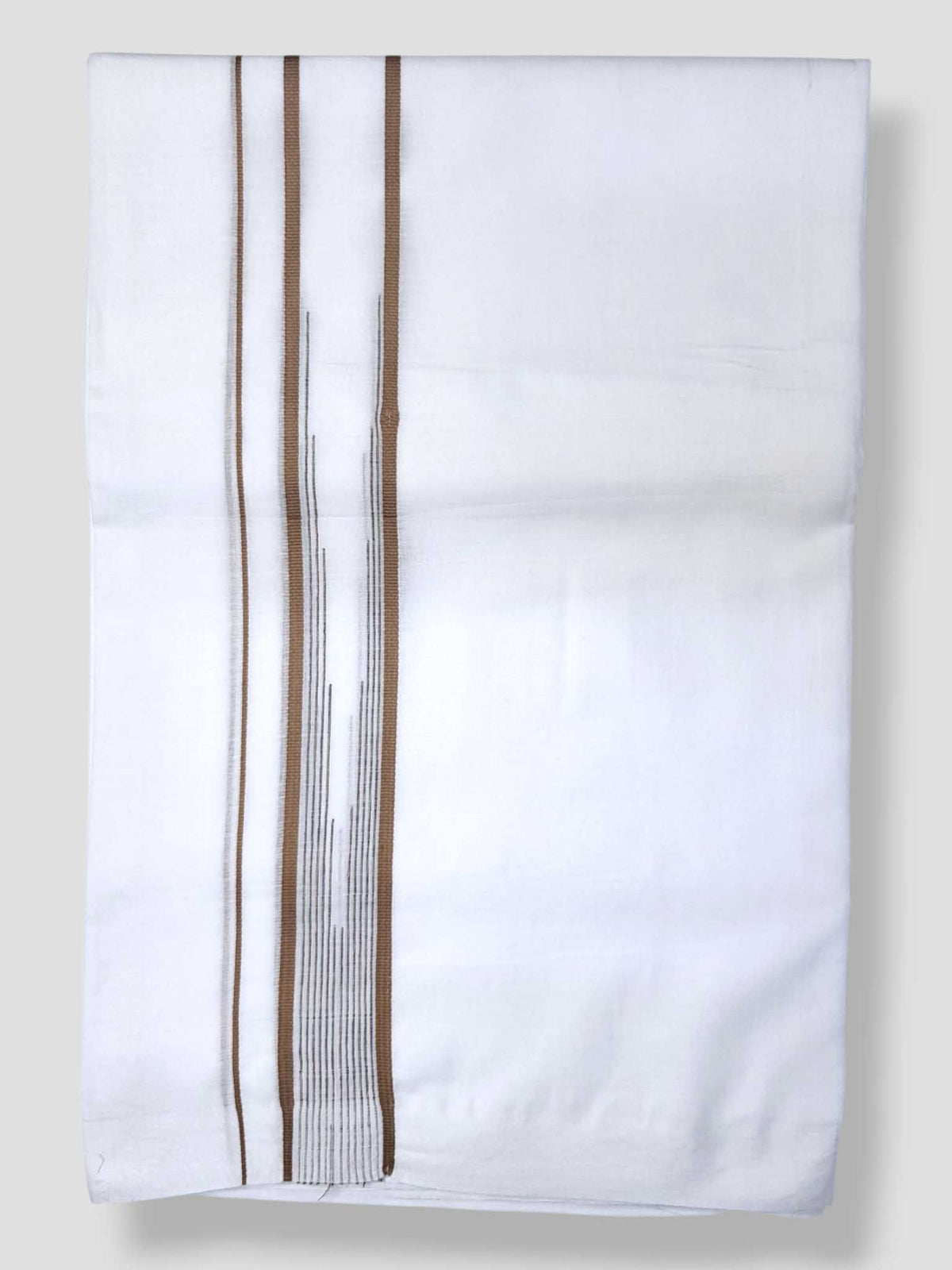 Pure White Cotton Men's Double Dhoti