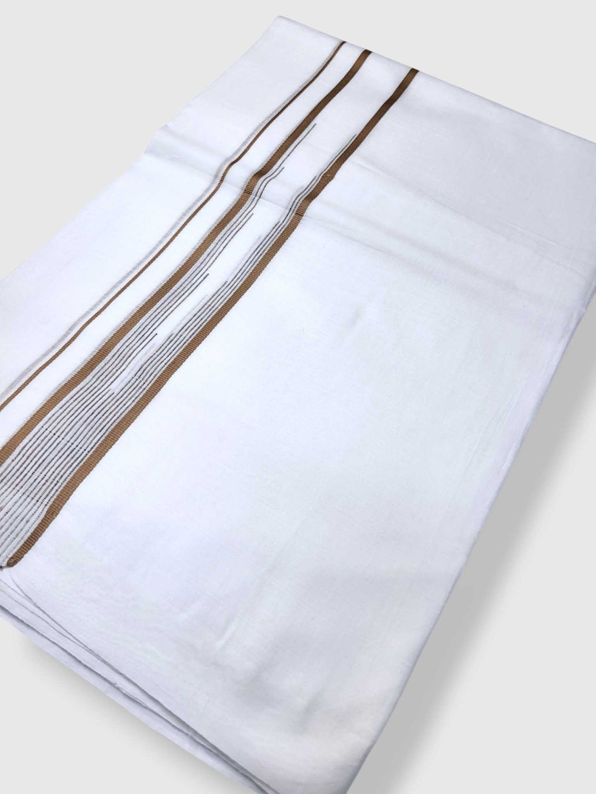 Pure White Cotton Men's Double Dhoti