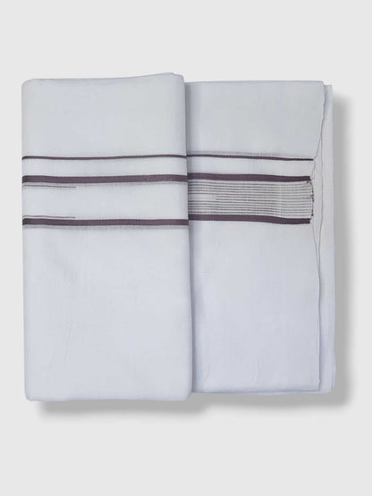 Pure White Cotton Men's Double Dhoti
