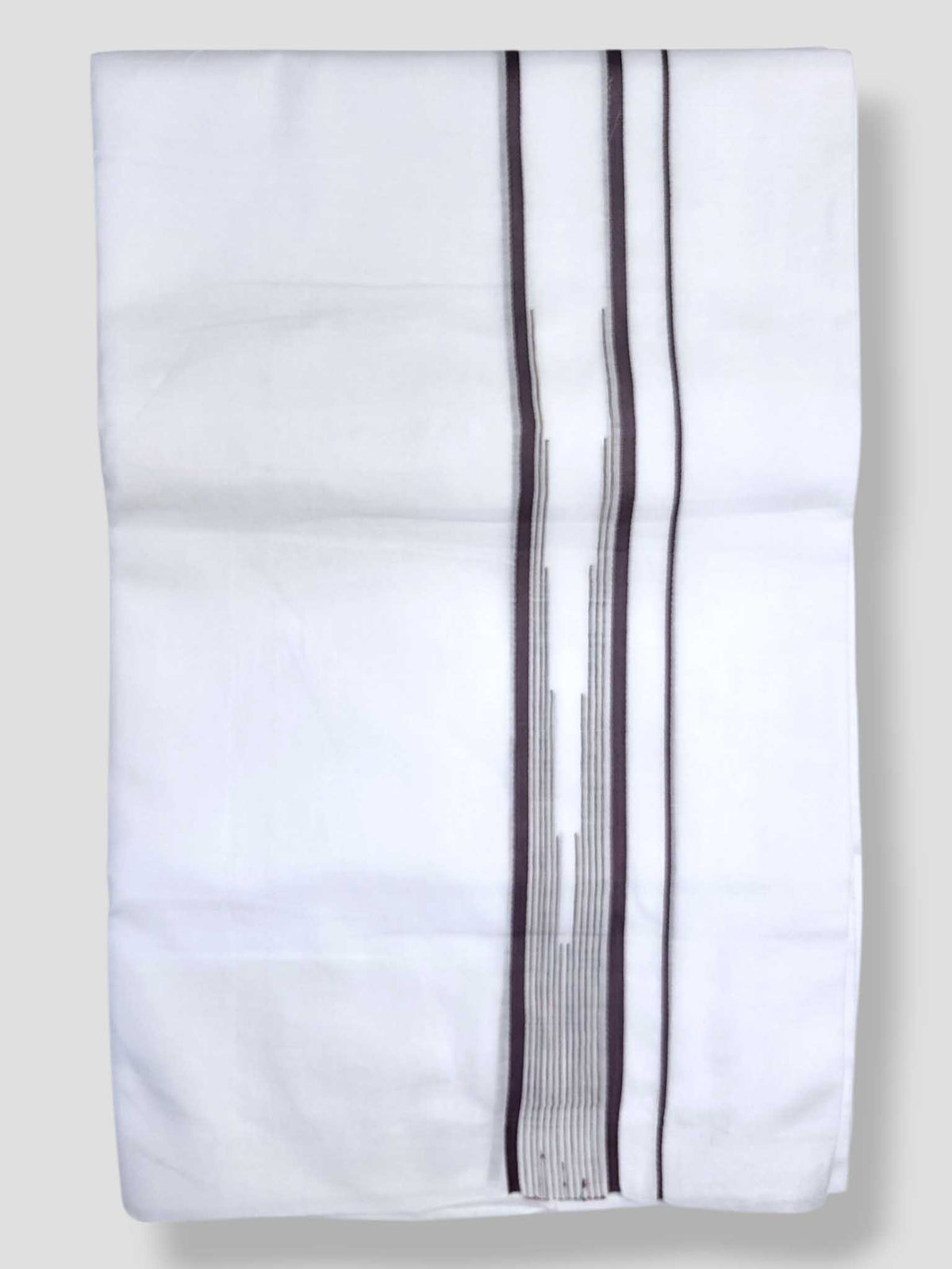 Pure White Cotton Men's Double Dhoti