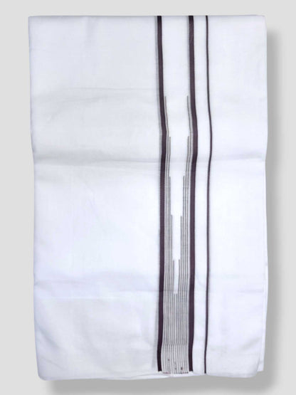 Pure White Cotton Men's Double Dhoti