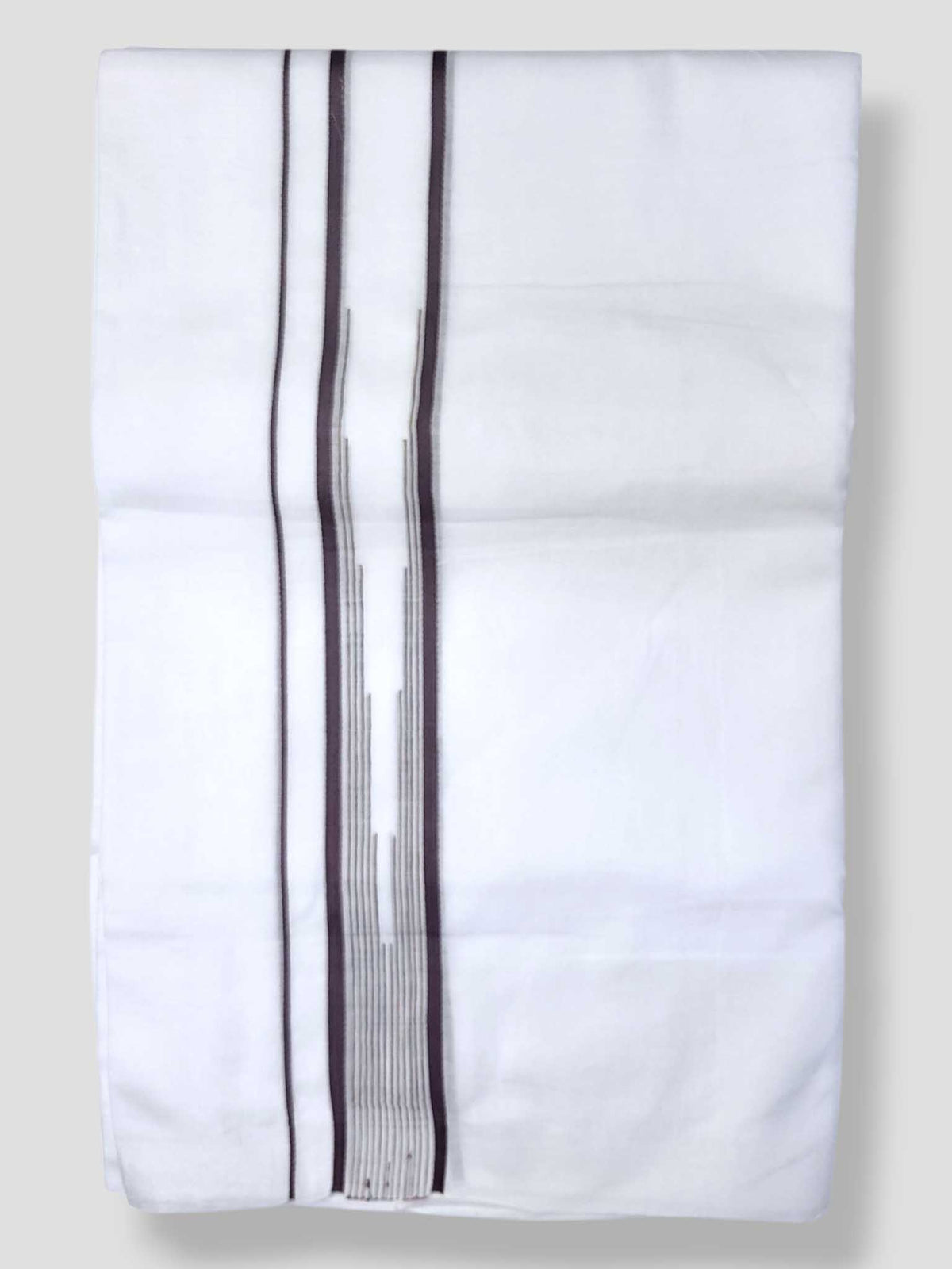 Pure White Cotton Men's Double Dhoti