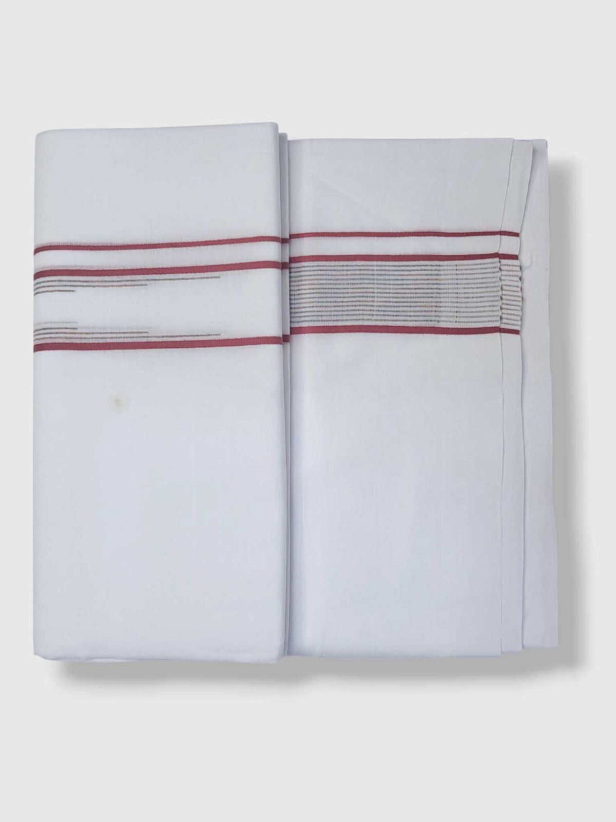Pure White Cotton Men's Double Dhoti
