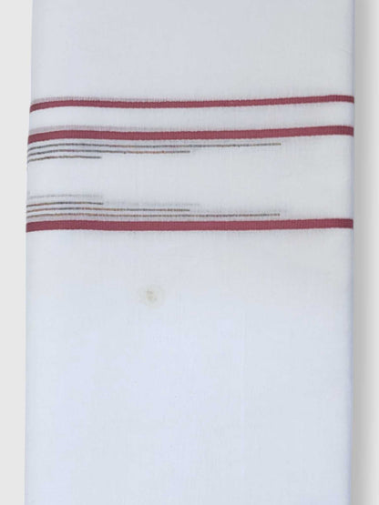 Pure White Cotton Men's Double Dhoti