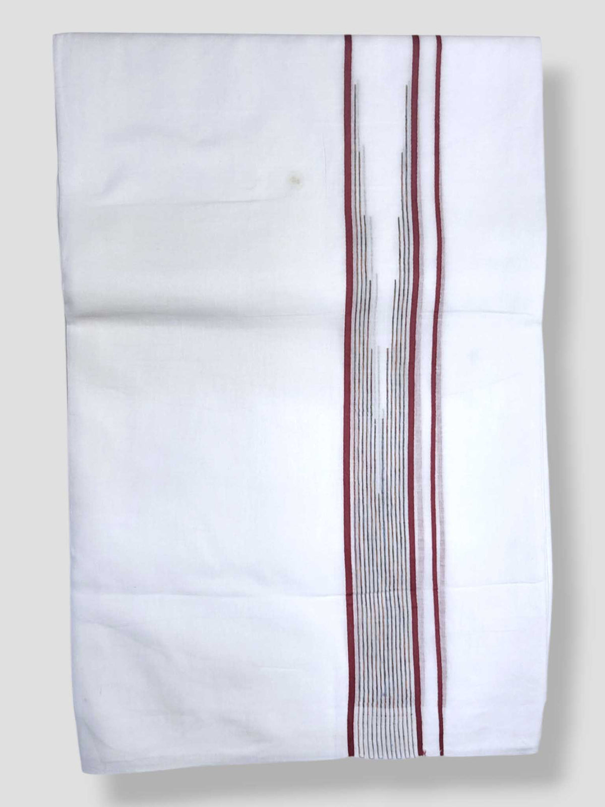 Pure White Cotton Men's Double Dhoti