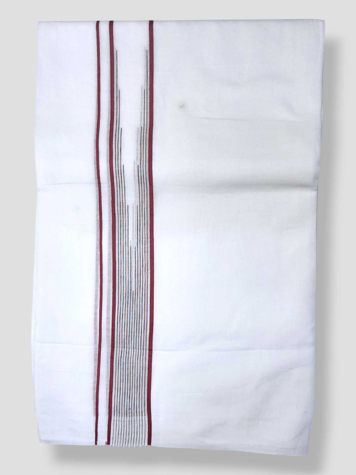 Pure White Cotton Men's Double Dhoti