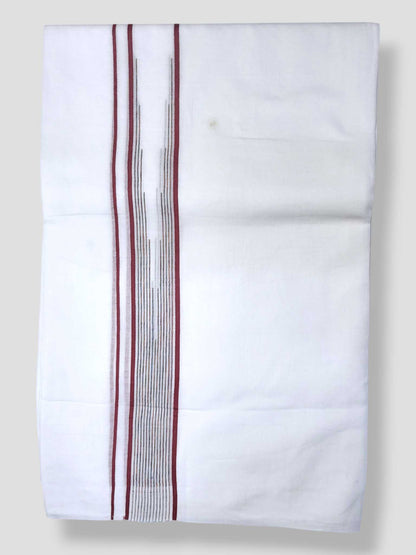 Pure White Cotton Men's Double Dhoti