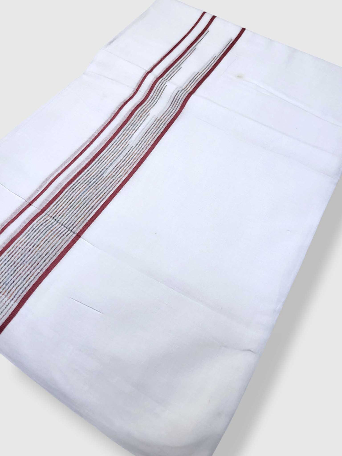 Pure White Cotton Men's Double Dhoti