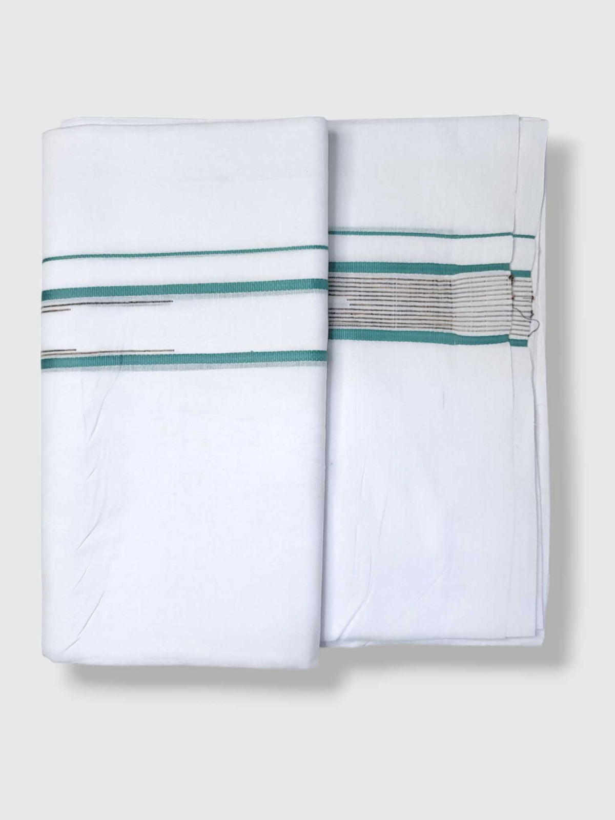 Pure White Cotton Men's Double Dhoti