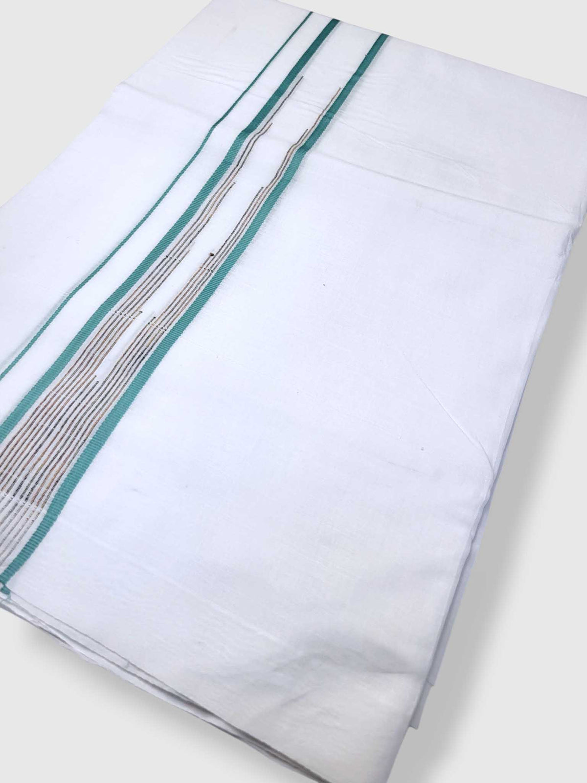 Pure White Cotton Men's Double Dhoti