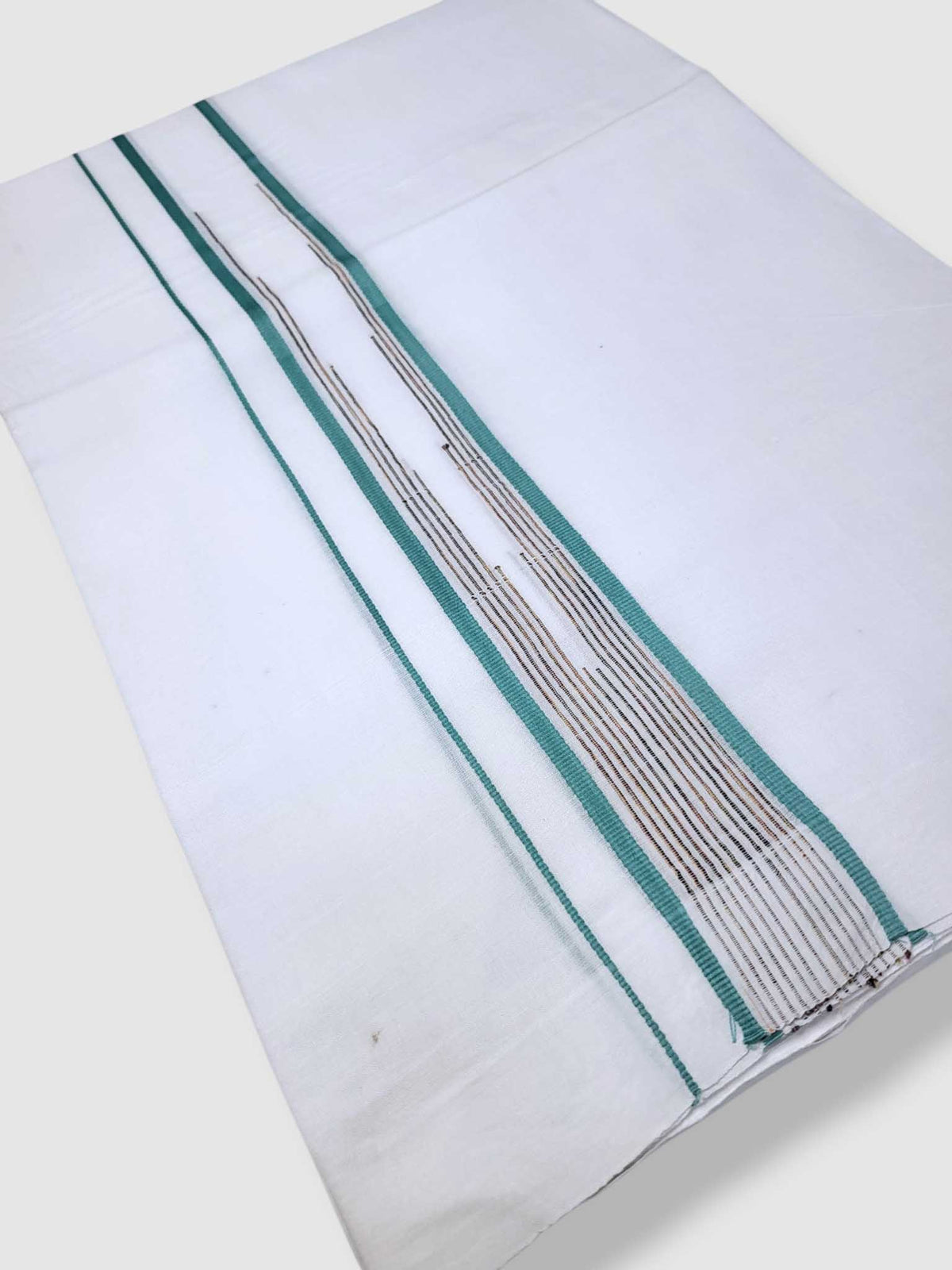 Pure White Cotton Men's Double Dhoti
